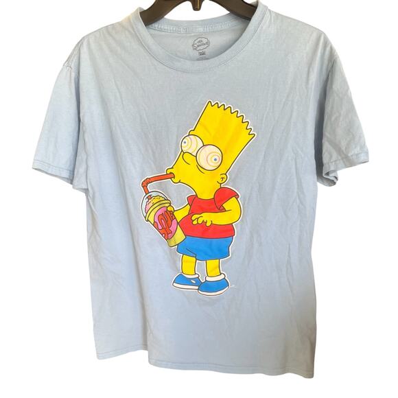 BART SIMPSON The Simpsons baby blue youth tee sz M - Picture 1 of 4